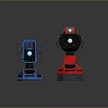 laser tower turret turntable sci-fi tower defense game tower defense sci-fi turret game turret game turret 3d model