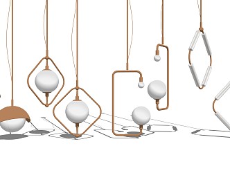 Modern chandelier combination 3d model