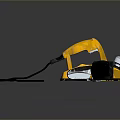 Modern Yellow Lighting Combination with Black Parts and Grey Surface Design