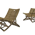 Rattan Folding Leisure Chair Modern Outdoor Design with Comfortable Seating and Portable Frame