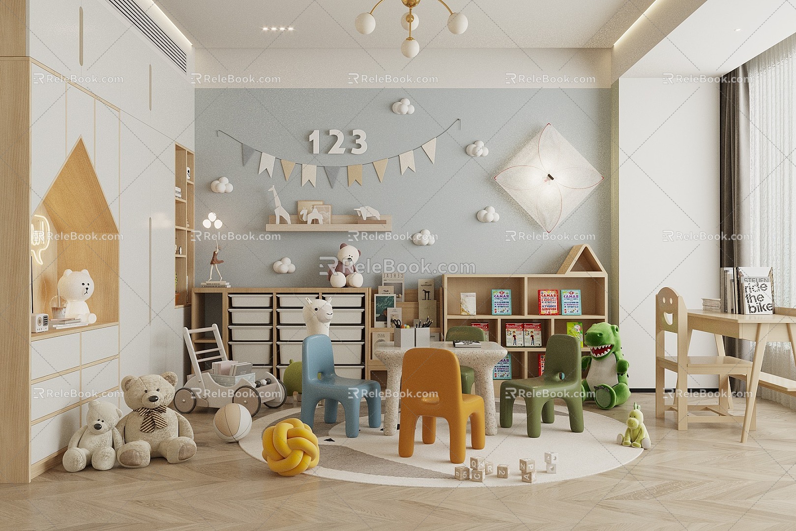 Modern Children's Entertainment Room Toy Room Children's Room 3d model