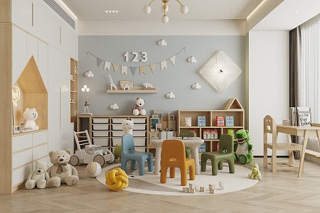 Modern Children's Entertainment Room Toy Room Children's Room 3d model