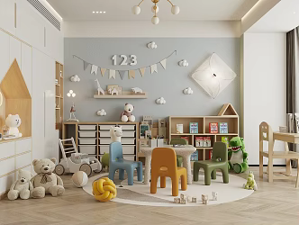 Modern Children's Entertainment Room Toy Room Children's Room 3d model