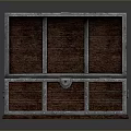 Durable Open Wooden Storage Chest With Metal Borders For Home Use