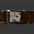 Old Rusted Abandoned Car Body With Damaged Frame And Peeling Paint 3d model