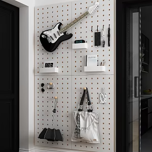 Hallway Cave Board Hanging Board Storage Rack 3d model
