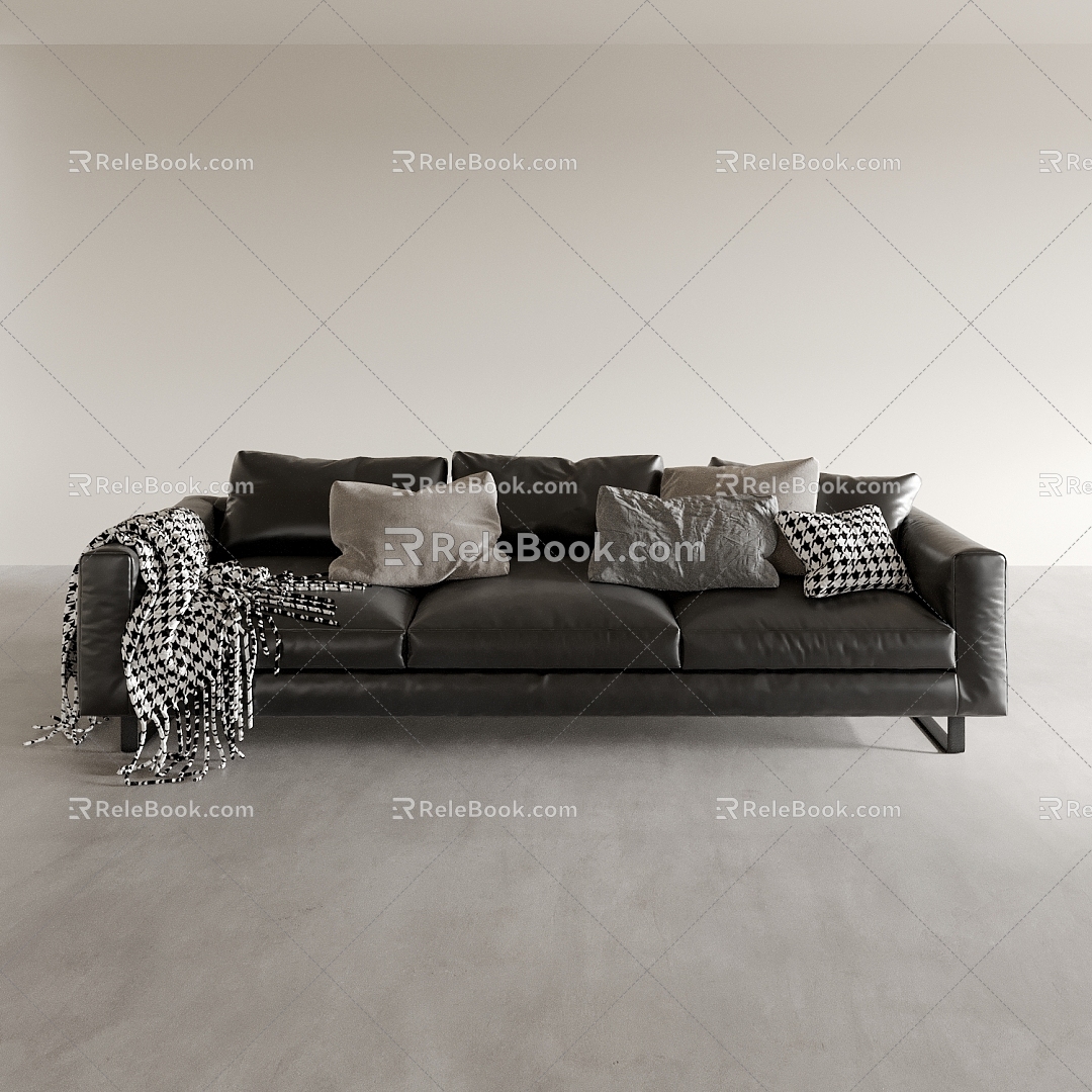 Living room sofa three-seat sofa leisure sofa multi-person sofa two-seat sofa modern sofa leather sofa 3d model