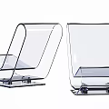 Modern Transparent Acrylic Leisure Chair With Stable Base For Living Room