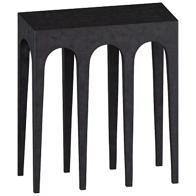 Modern Black Console Table With Arched Legs And Minimalist Design 3d model