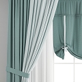 Modern fabric curtains 3d model