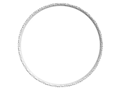 Intricate Carved Silver Metal Ring With Circular Design And Delicate Patterns 3d model