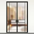 Modern Black Metal Door Handle For Stylish Glass Door Interior Design