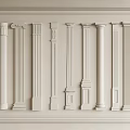 Various Classic Roman Column Styles Displayed in Ornate Framed Background 3d model