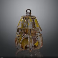 Yellow Red Metal Mechanical Equipment With Top Ring Complex Components And Holes