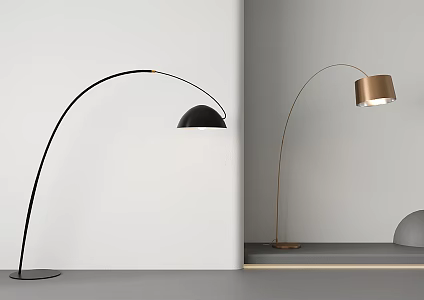 Modern Fishing Lamp Floor Lamp Retractable Living Room Lamp Advanced Sense Vertical Lamp Metal 3d model