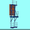 Industrial Equipment With Metal Frame Multi Layer Structure And Orange Panel Component