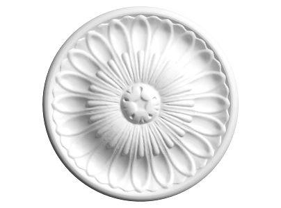 European-style lamp panel gypsum component carved 3d model