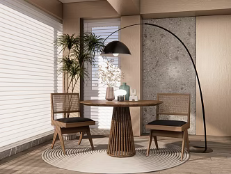 Modern Leisure Table and Chair Dining Table and Chair Combination Dining Table and Chair Seat Combination Coffee Table and Chair 3d model