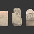 Ancient Stone Carvings On Multiple Tablets With Historical Inscriptions And Textured Surfaces
