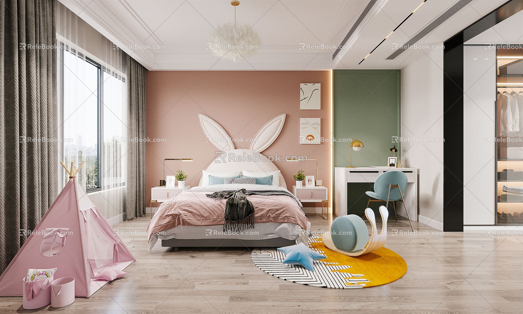 Daughter Bedroom Modern Children's Room 3d model