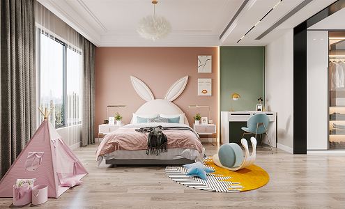 Daughter Bedroom Modern Children's Room 3d model