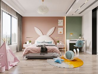 Daughter Bedroom Modern Children's Room 3d model