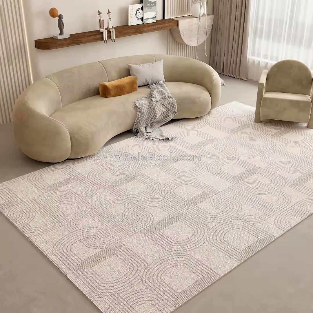modern carpet square carpet 3d model