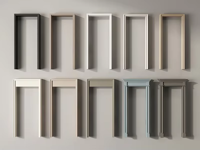 Various Colored Door Arch Designs And Styles For Home Interior Decor 3d model