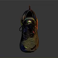 Comfortable Stylish Modern Sneakers With Black Orange Gradient Mesh For Daily Life