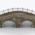 retro stone bridge old stone bridge arch bridge stone arch bridge 3d model
