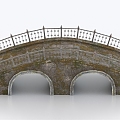 retro stone bridge old stone bridge arch bridge stone arch bridge 3d model