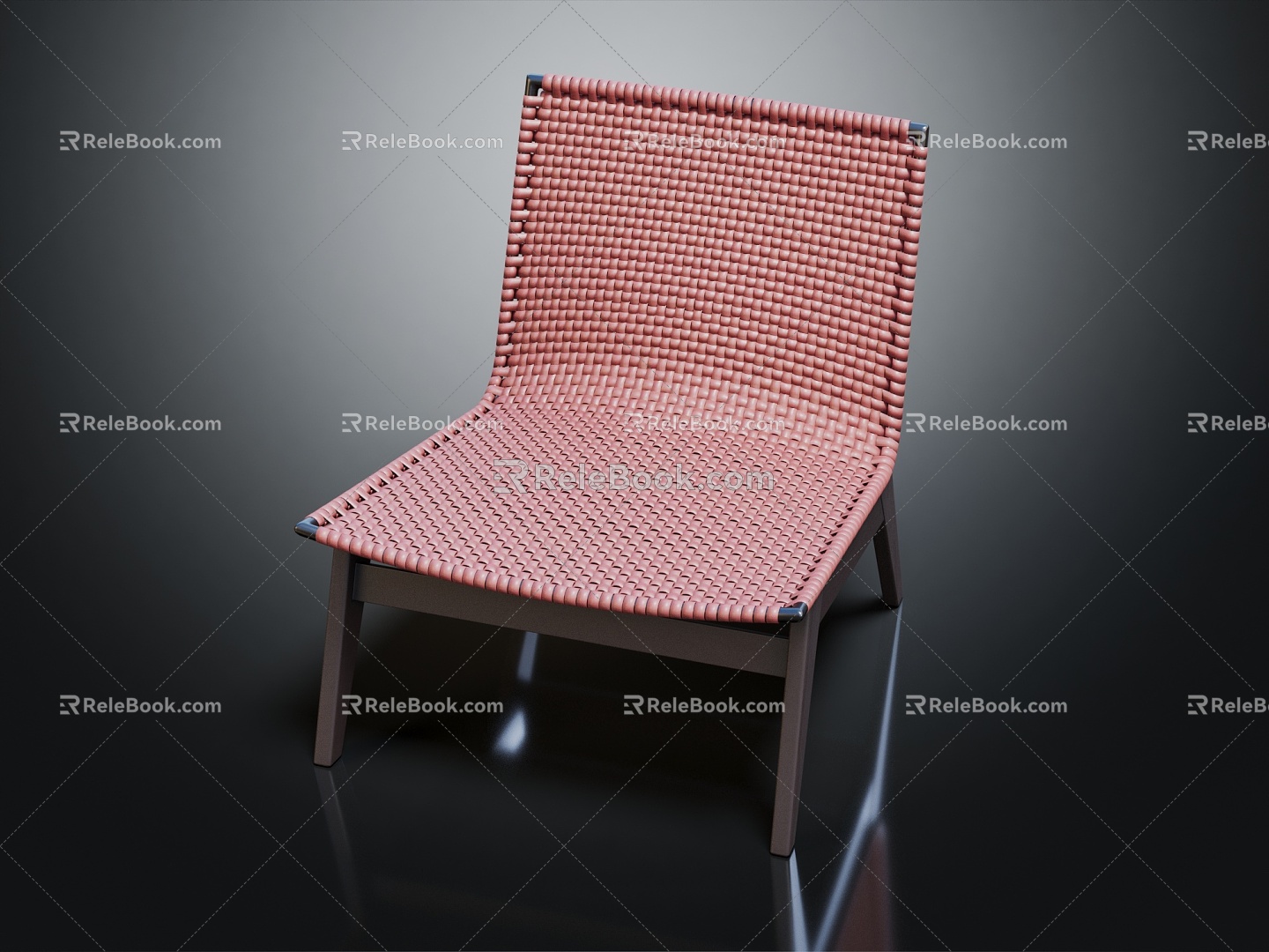 Modern Single Chair Rattan Chair Woven Chair 3d model