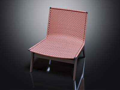 Modern Single Chair Rattan Chair Woven Chair 3d model