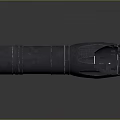 Metallic 3D Rendered Flashlight With Textured Surface And Ergonomic Matte Finish Design