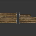 Outdoor Wooden Bench Components Featuring Metal Frame And Natural Wood Slats