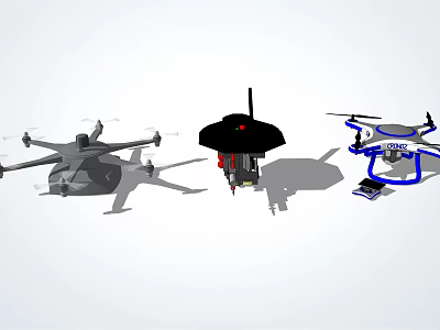 Modern Drones 3d model Modern Drones 3d model