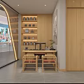 Traditional Tea Bar Interior Design With Wooden Counter BAR TEA LINE Sign And Sofa