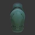 Green Mechanical Character Head Design With Detailed Armor Structure And Numbers