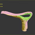 Artistic Golden Decorative Sculpture With Unique Curved Shape Shiny Surface And Intricate Texture