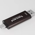 Transcend JetFlash 820 Black USB Flash Drive With USB And Type C Connectors