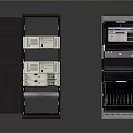 Open Door Computer Server Rack With Internal Equipment And Data Storage Components