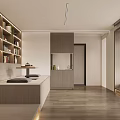 Light Tone Modern Minimalist Living Room With Large Bay Window And Warm Wood Flooring