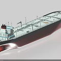 Large Oil Tanker Ship With Red And Gray Hull White Superstructure And Deck Equipment