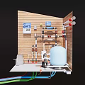 Industrial Equipment Featuring Main Vessel Piping System And Control Panel Structural Components