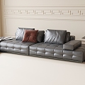 Multiplayer Sofa Leather Sofa Word Sofa Side Corner 3d model