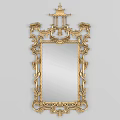 Ornate Gold Framed Mirror With Intricate Carvings For Elegant Wall Decor