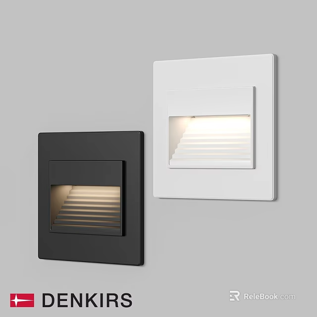 Modern Black White Square Downlights With Grille Design And Soft Indoor Lighting 3d model 