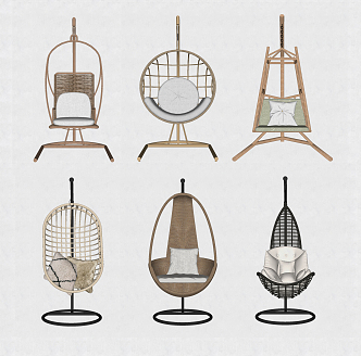 Modern Hanging Chair Outdoor Leisure Hanging Chair 3d model