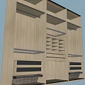 Modern Wardrobe Design With Glass Doors Metal Frame Wooden Interior Shelves And Hanging Rods