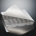 Household Transparent Plastic Storage Tray With White Cover Paper And Multiple Compartments